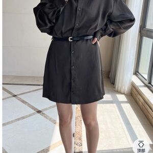 Dark Brown Button-Up Dress (no belt)
